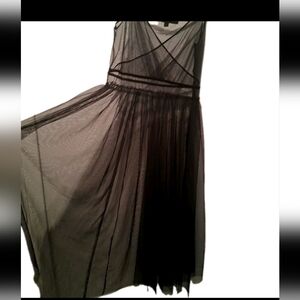 THE VINTAGE SHOP Elegant Black Sheer Dress